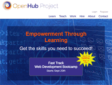 Tablet Screenshot of openhubproject.com